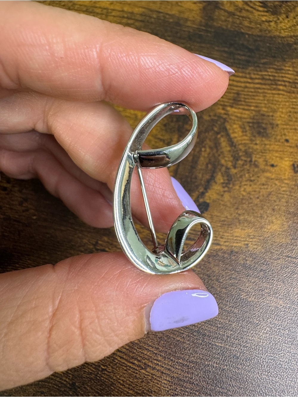 Sarah Coventry “Multiple Choice” Silver-tone Monogram C Brooch - Ribbon Pin